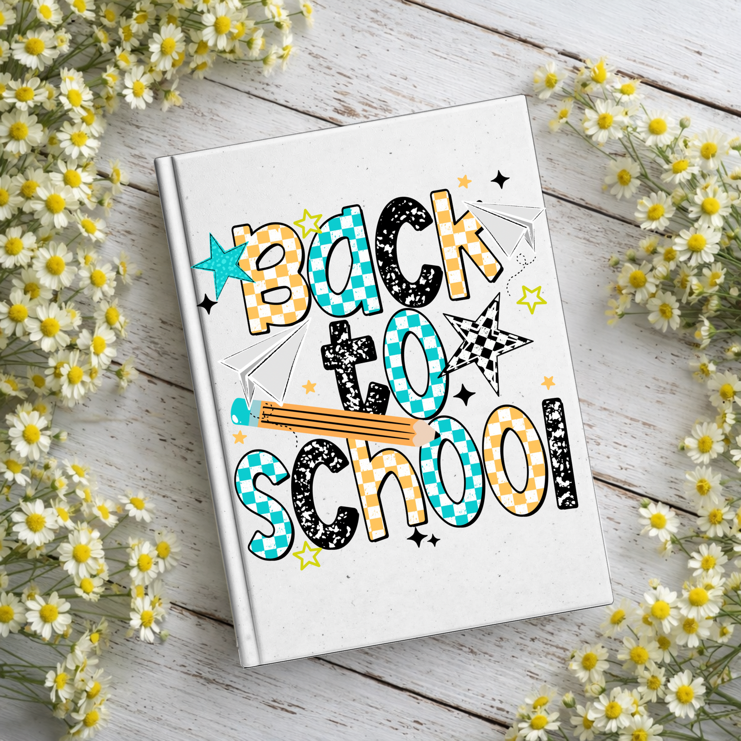 Blue Back To School Notebook Decal
