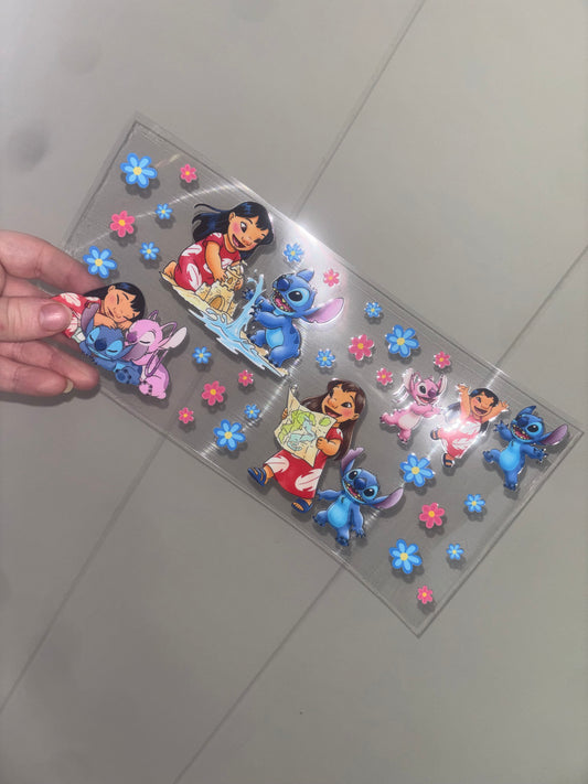 Blue Dog & Girl 16 oz Wrap