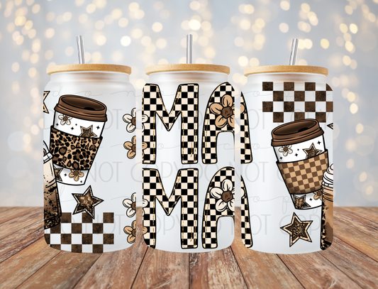 Brown Checkered Mama 16 Oz Wrap
