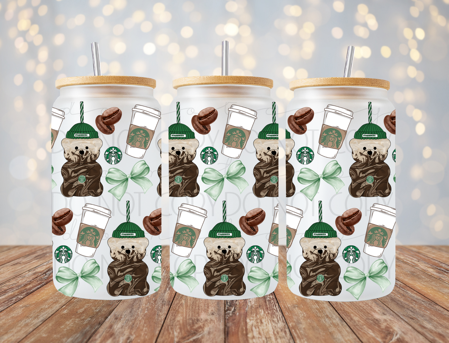 Bear Coffee 16 Oz Wrap
