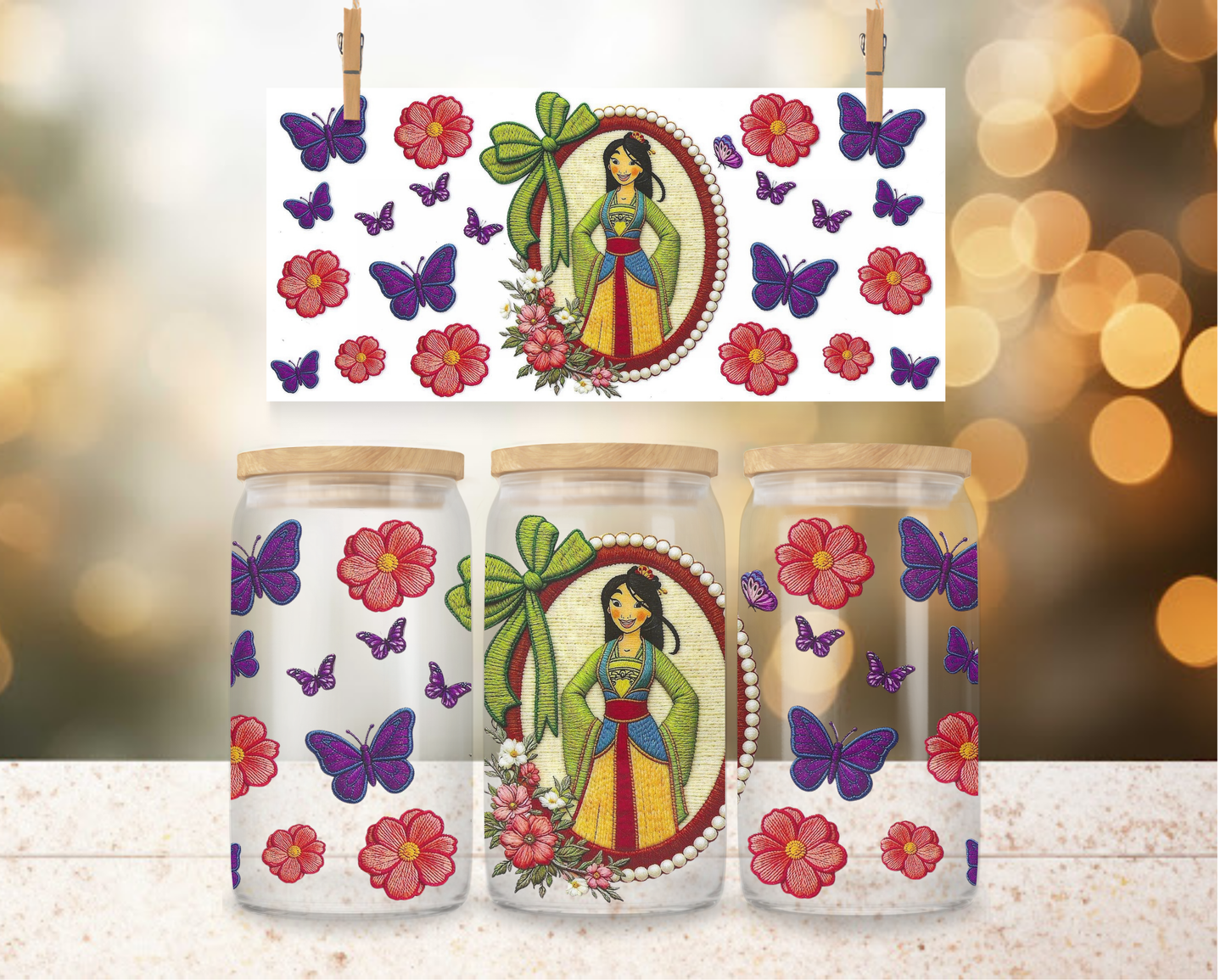 Warrior Princess Mirror 16 oz Wrap