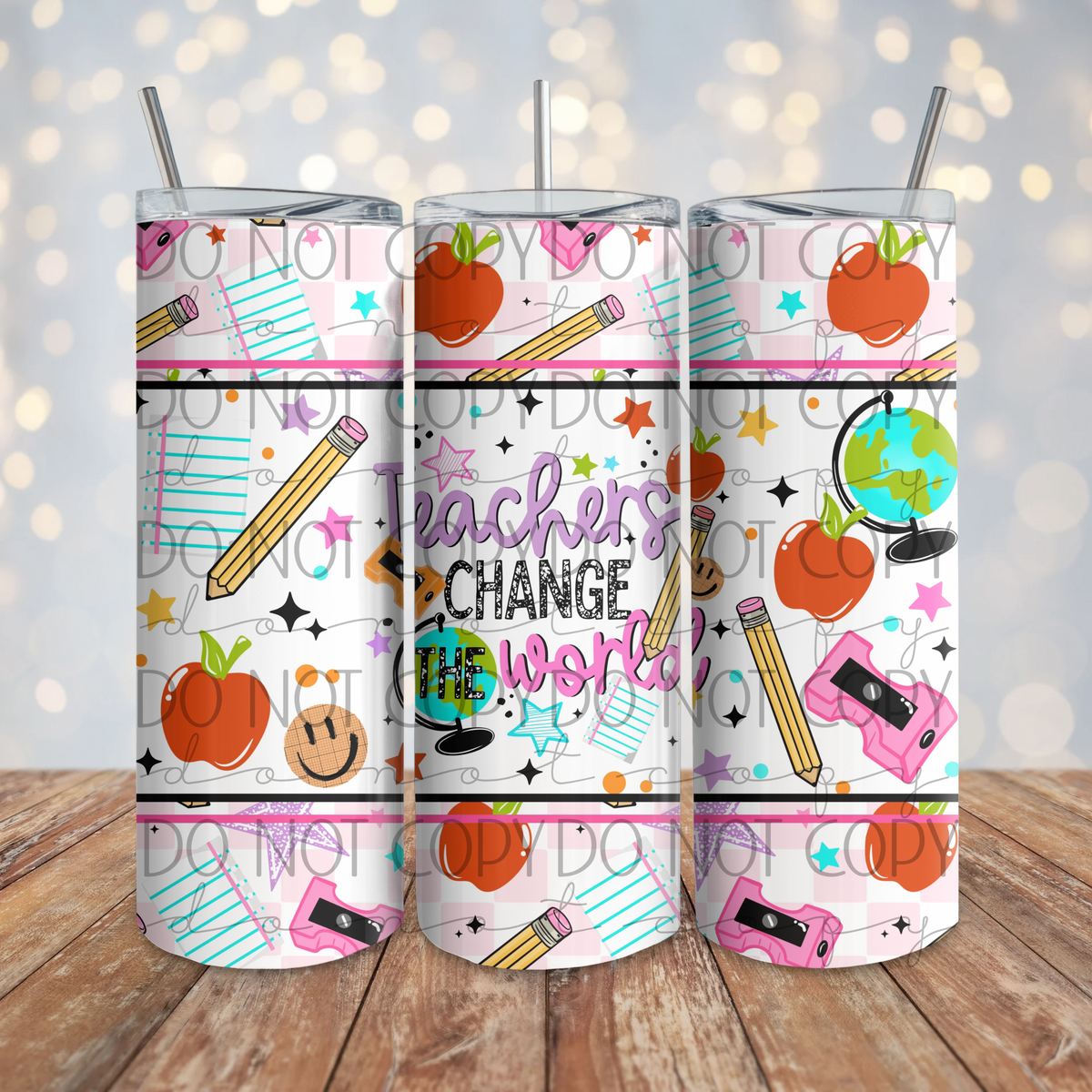 Teachers Change The World 20 oz Wrap