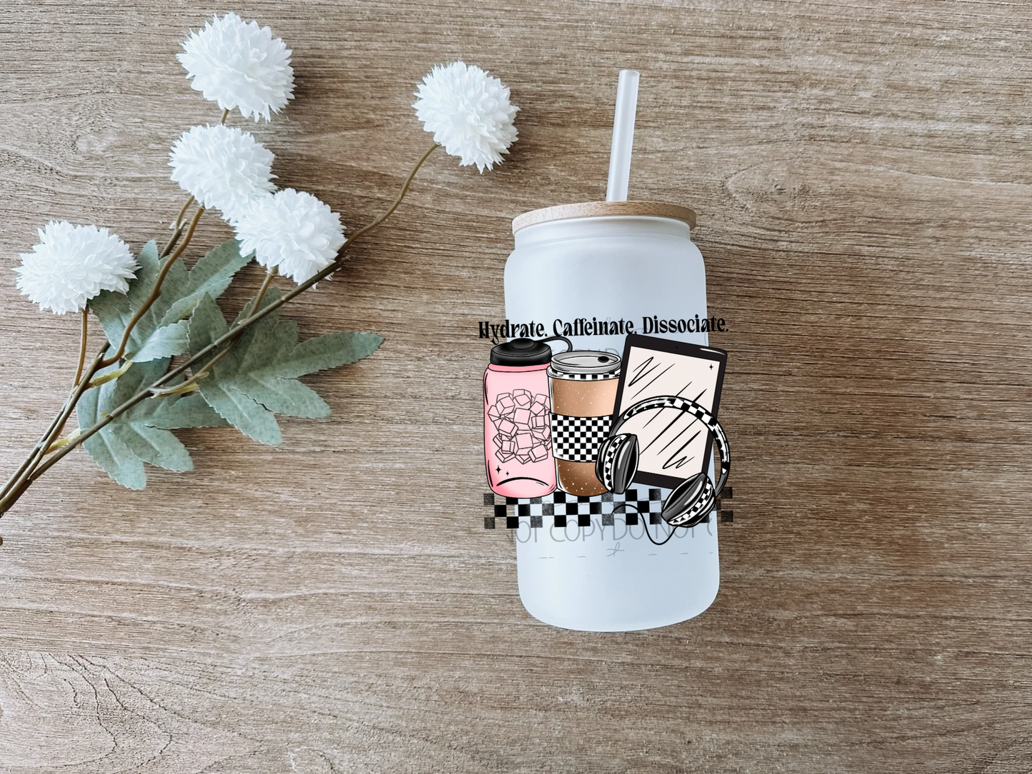 Hydrate Caffeinate Dissociate Decal