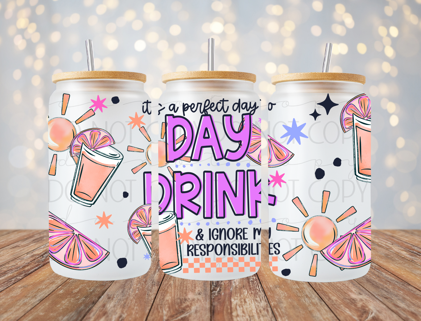 Day Drinking 16 Oz Wrap