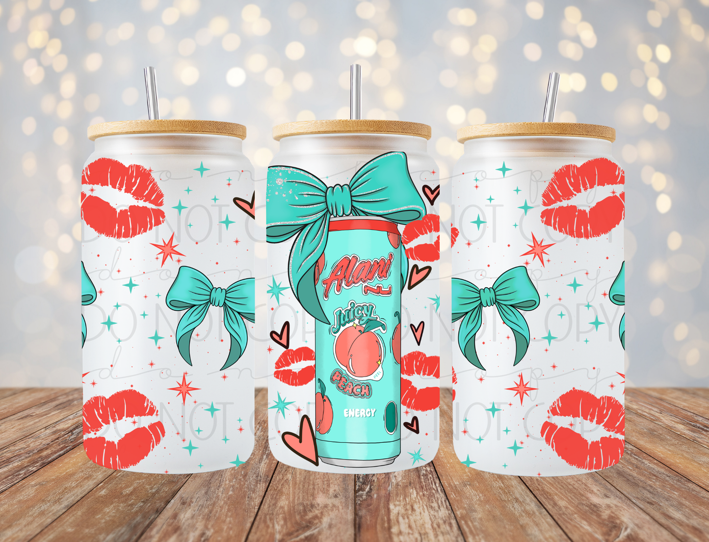 Juicy Peach Energy Drink 16 Oz Wrap