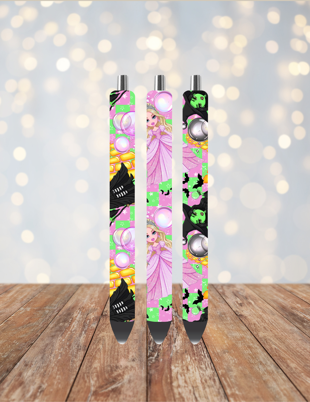 Pink & Green Witches Pen Wrap