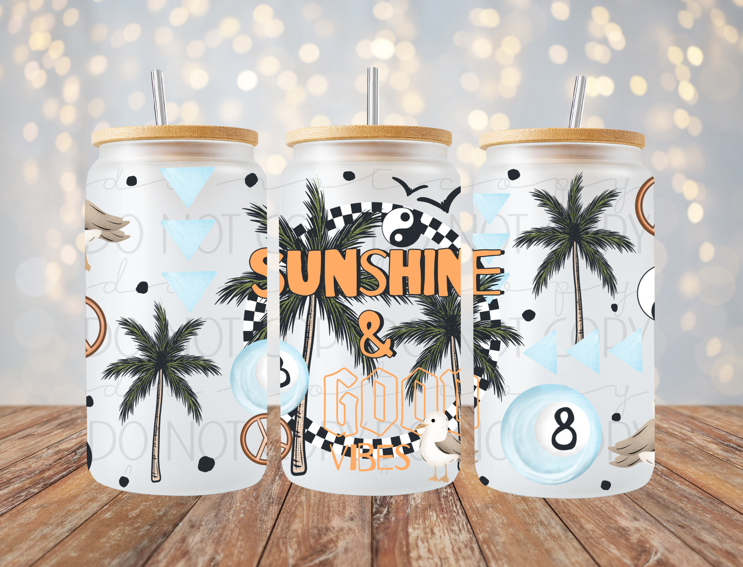 Sunshine & Good Vibes 16 Oz Wrap