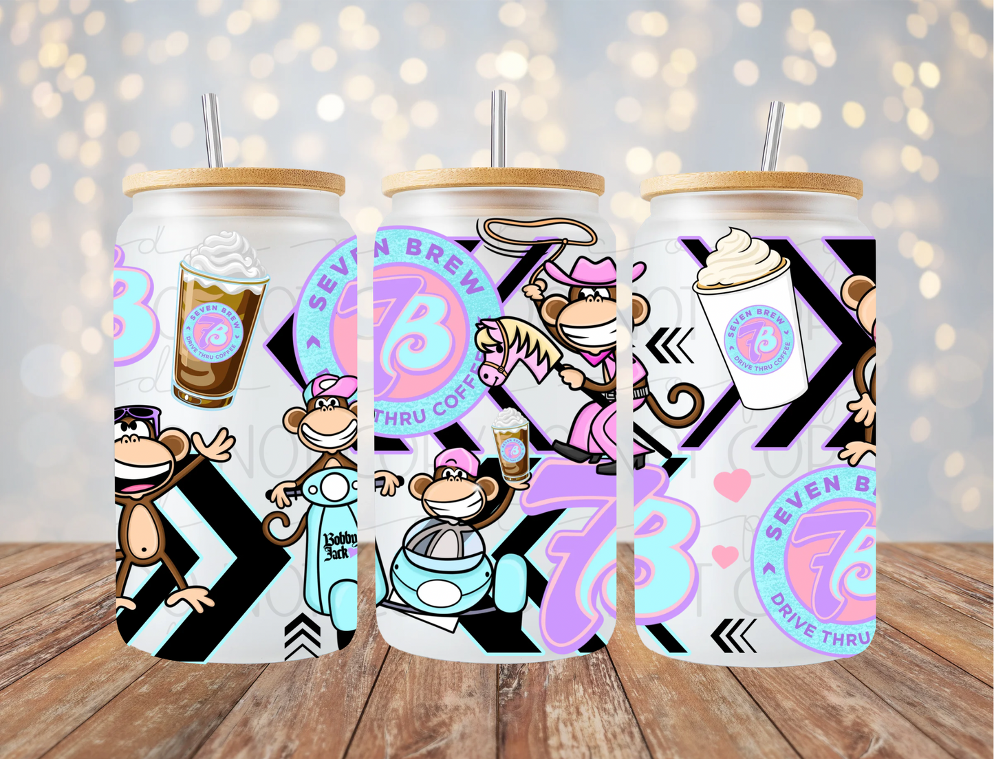 Monkeys & Coffee 16 Oz Wrap