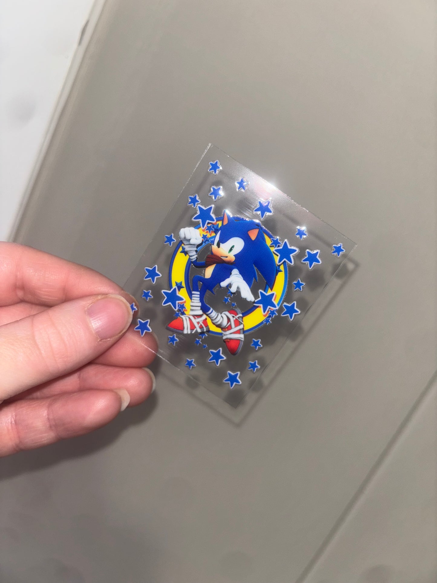 Blue Hedgehog Spray Decal