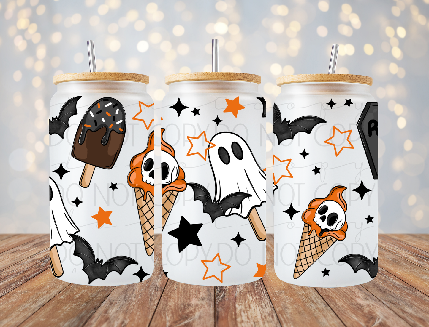 Spooky Ice Cream 16 Oz Wrap