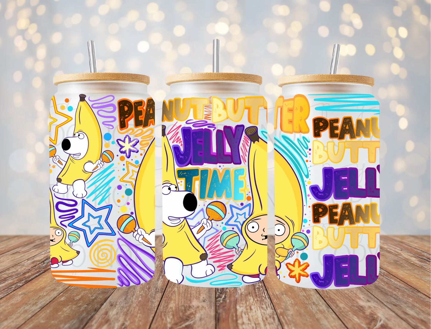 Peanut Butter Jelly Time 16 Oz Wrap