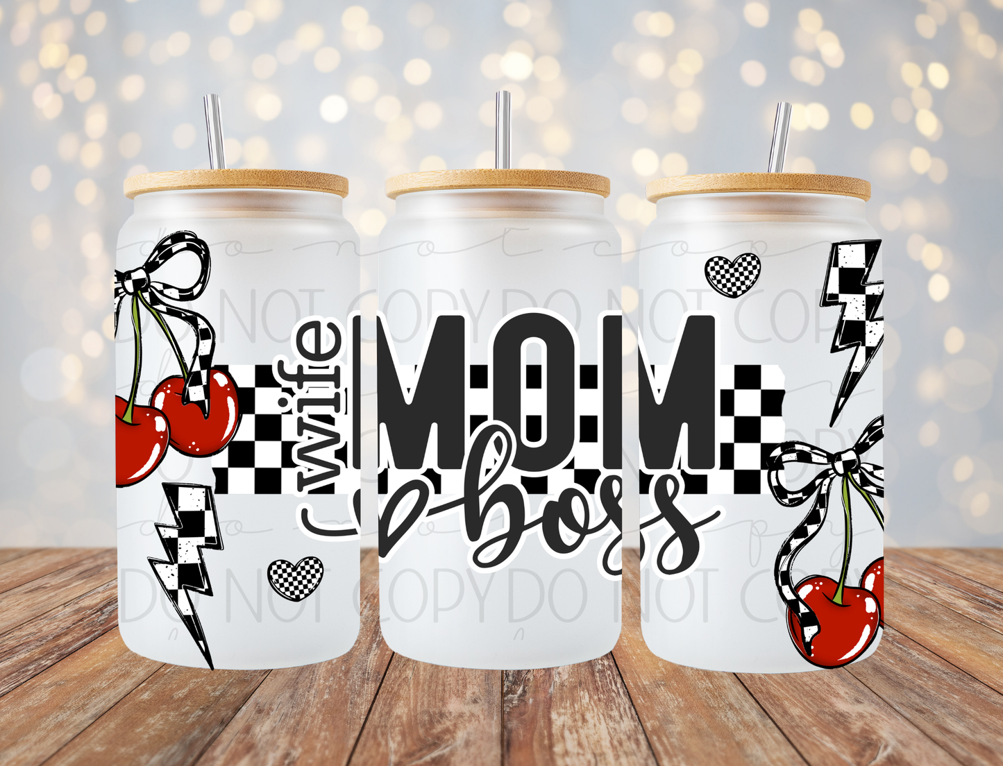 Wife Mom Boss 16 Oz Wrap