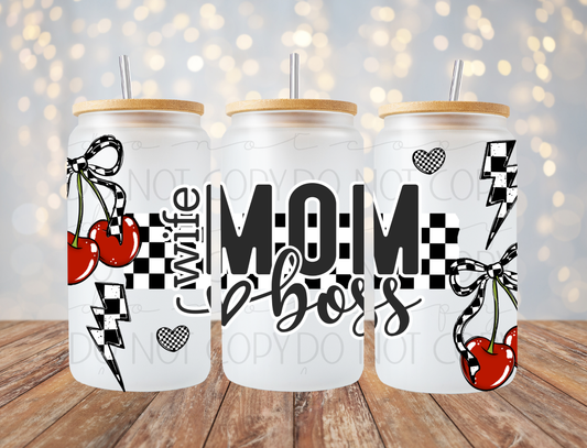 Wife Mom Boss 16 Oz Wrap