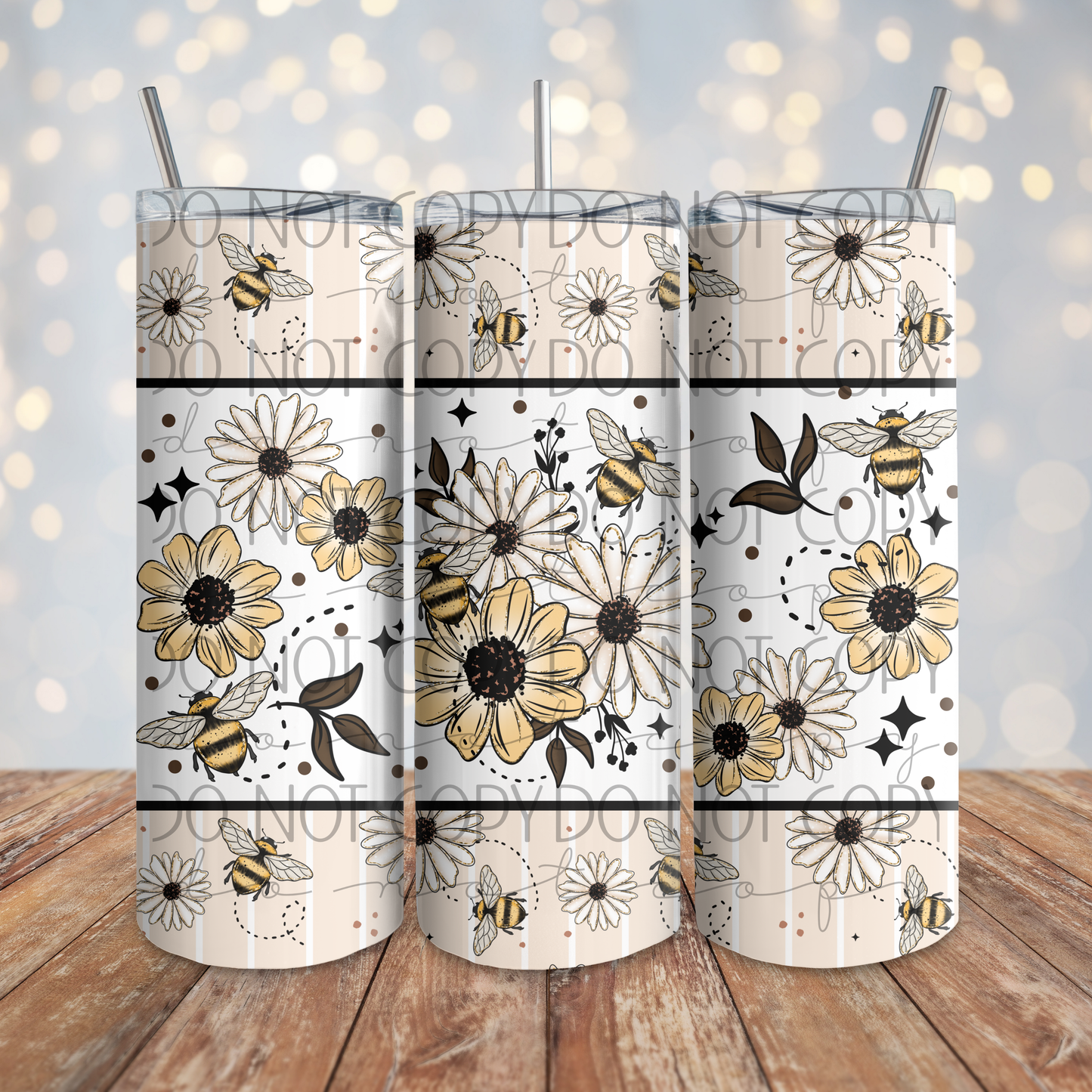 Flowers & Bees 20 oz Wrap