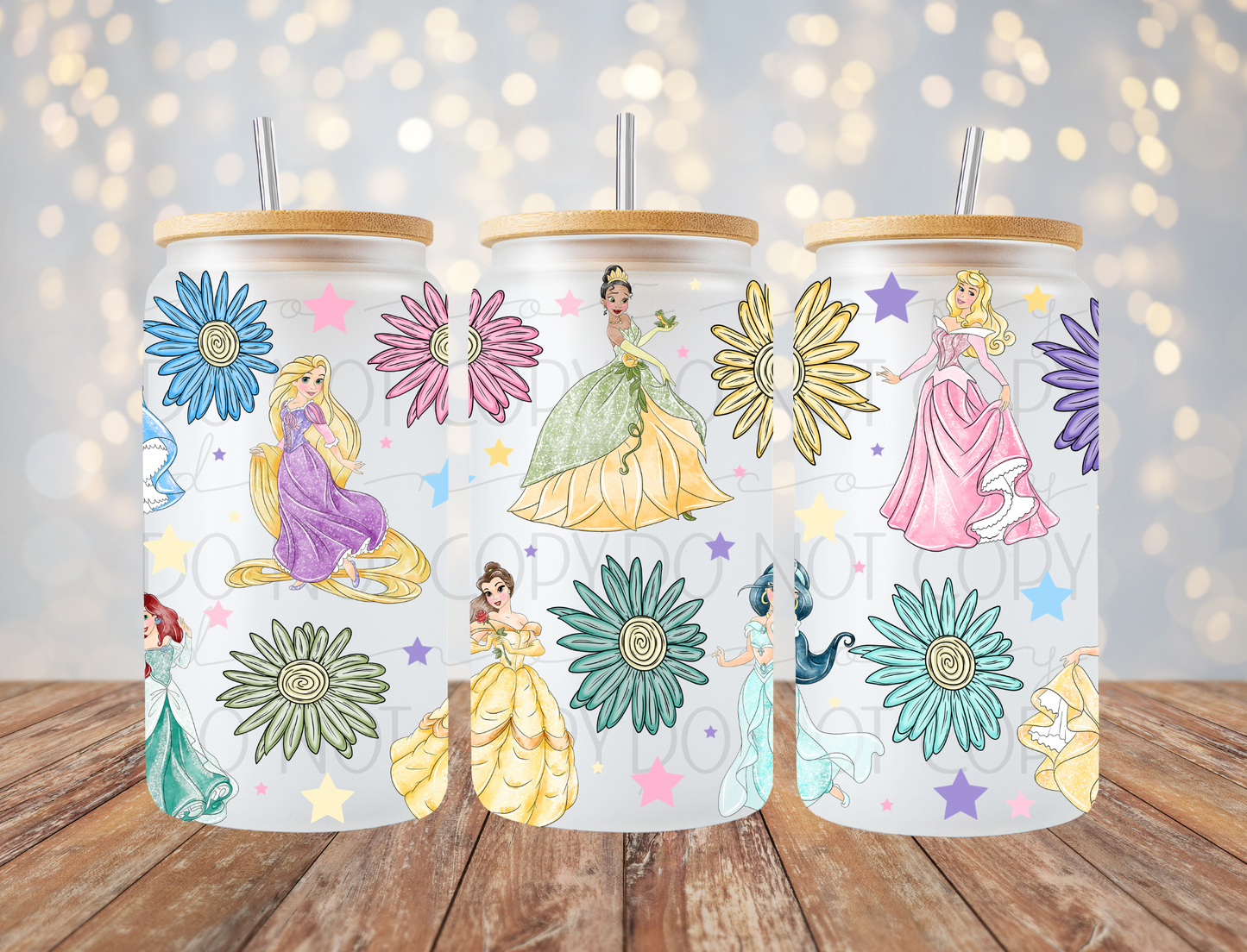 Floral Princesses 16 Oz Wrap