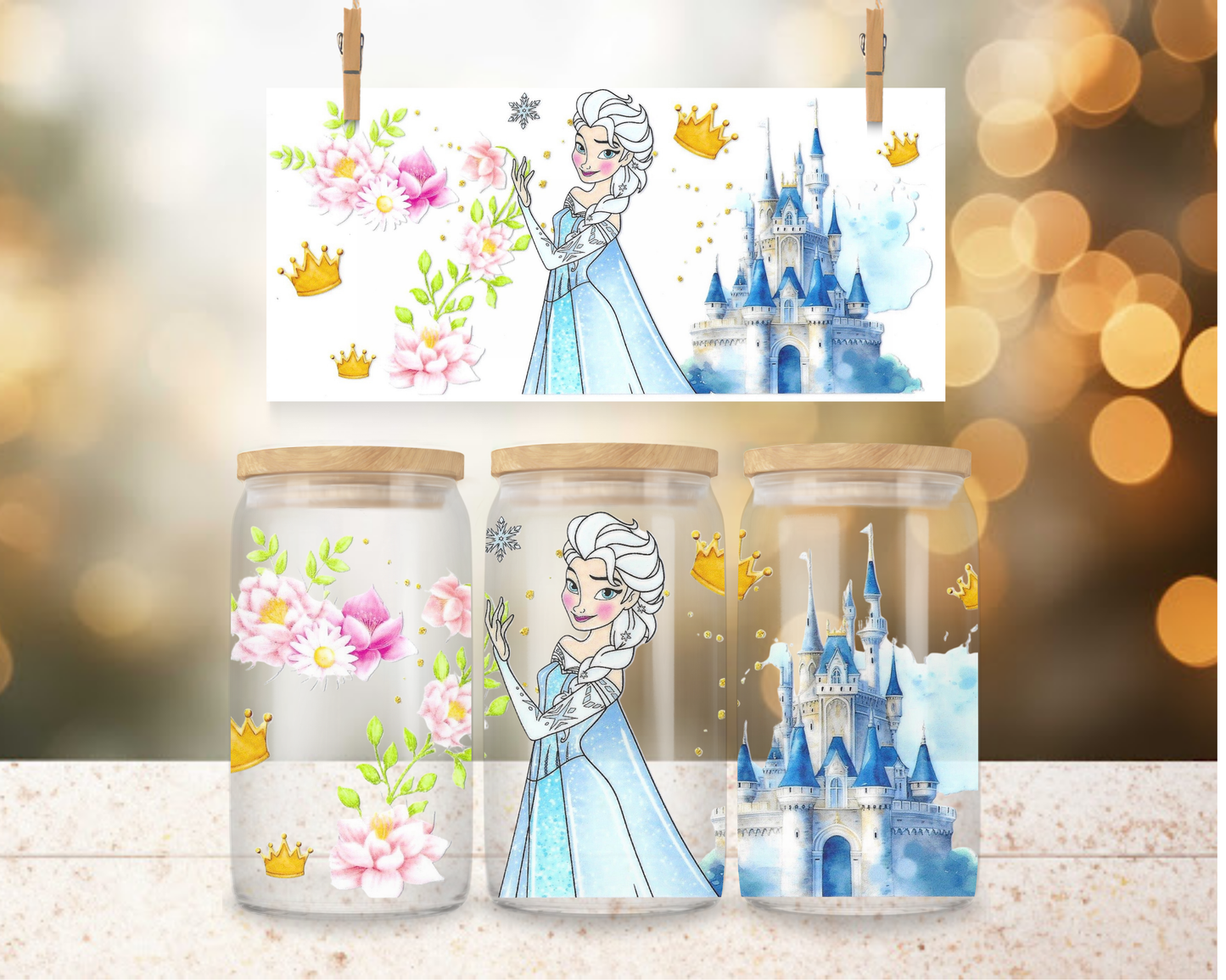 Winter Princess Castle 16 oz Wrap