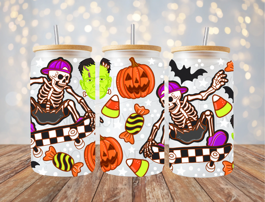 Skateboard Skeleton 16 Oz Wrap