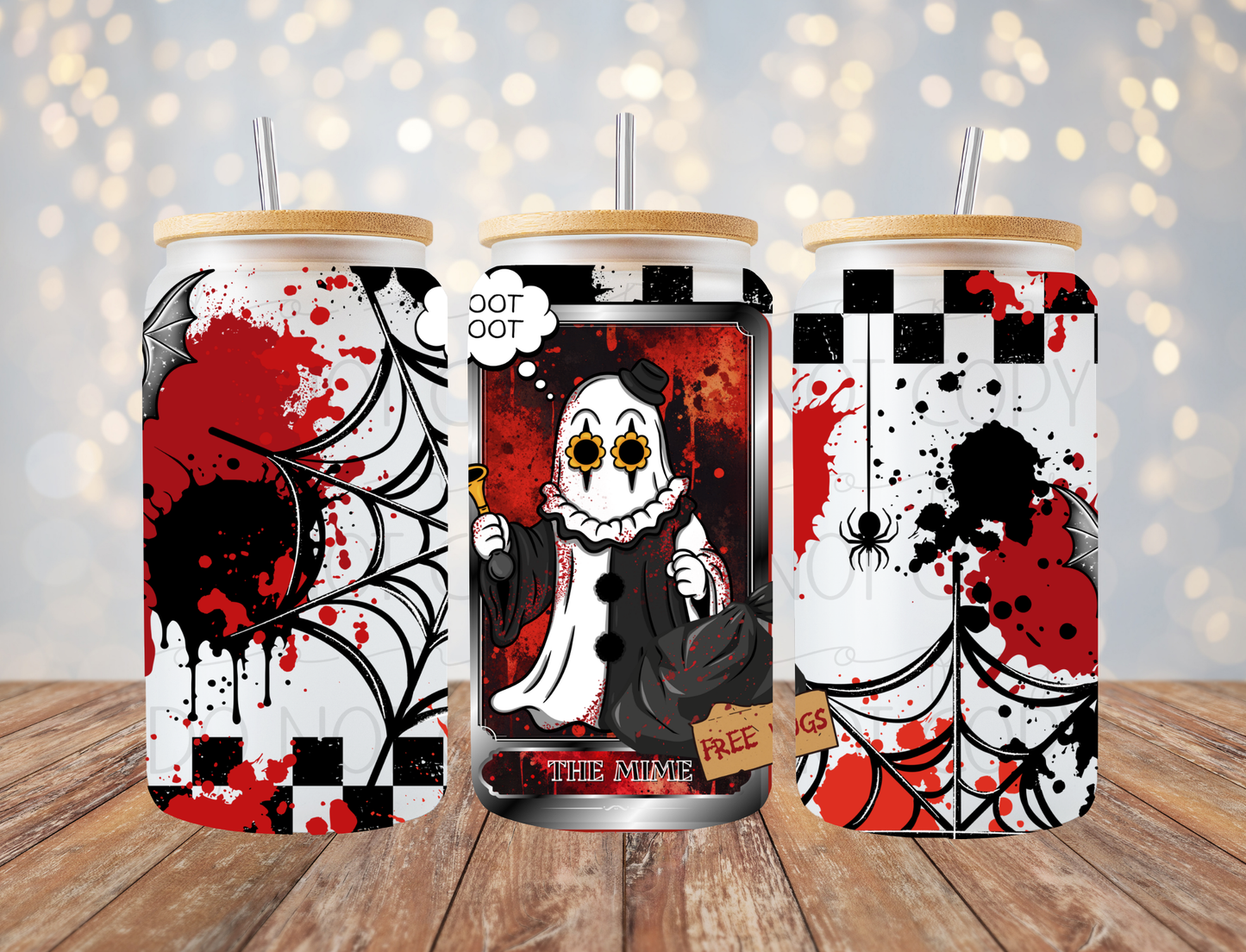 Clown Horror Tarot 16 Oz Wrap