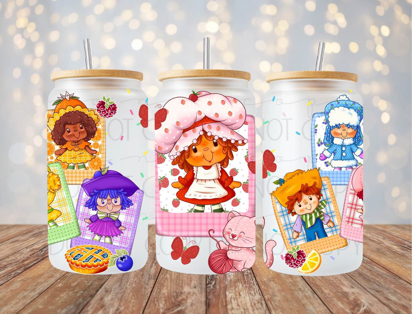 Strawberry Characters 16 Oz Wrap