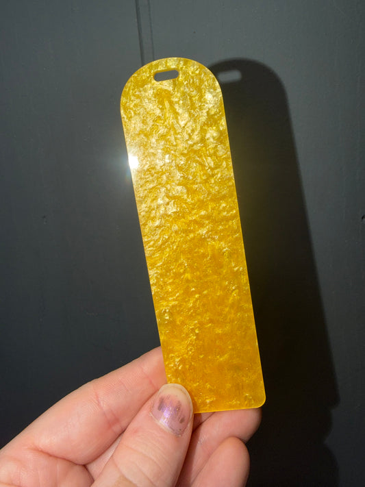 Yellow Glitter Bookmark