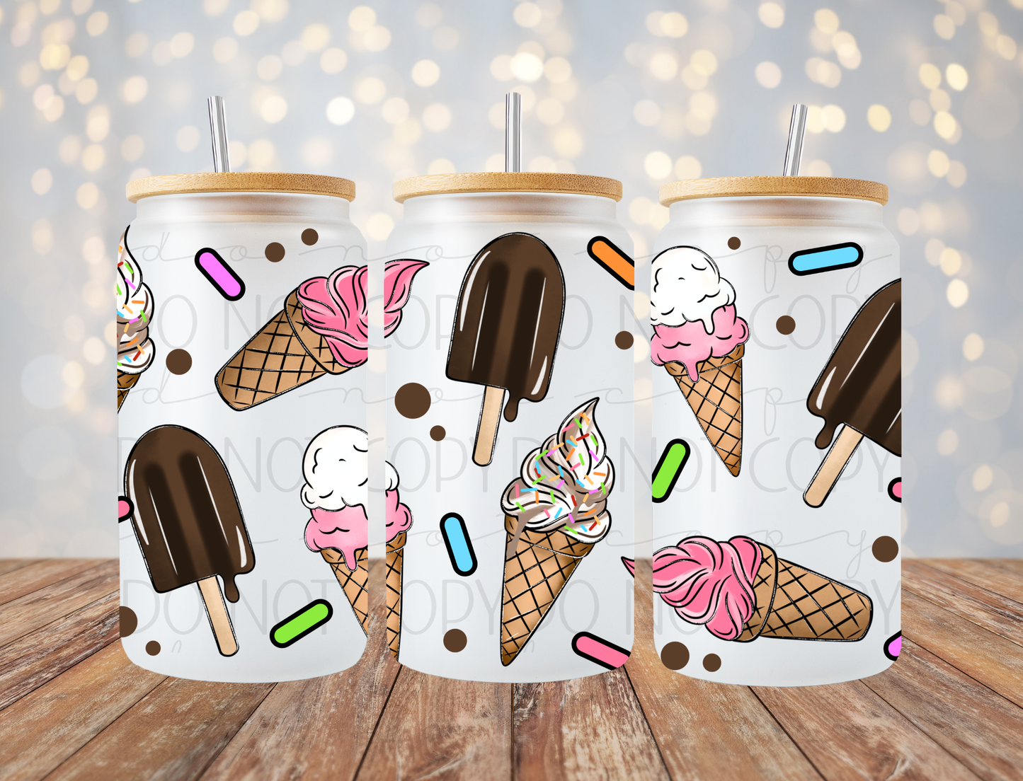 Ice Cream 16 Oz Wrap
