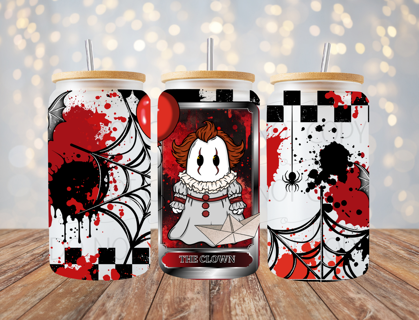 Clown Horror Tarot 16 Oz Wrap
