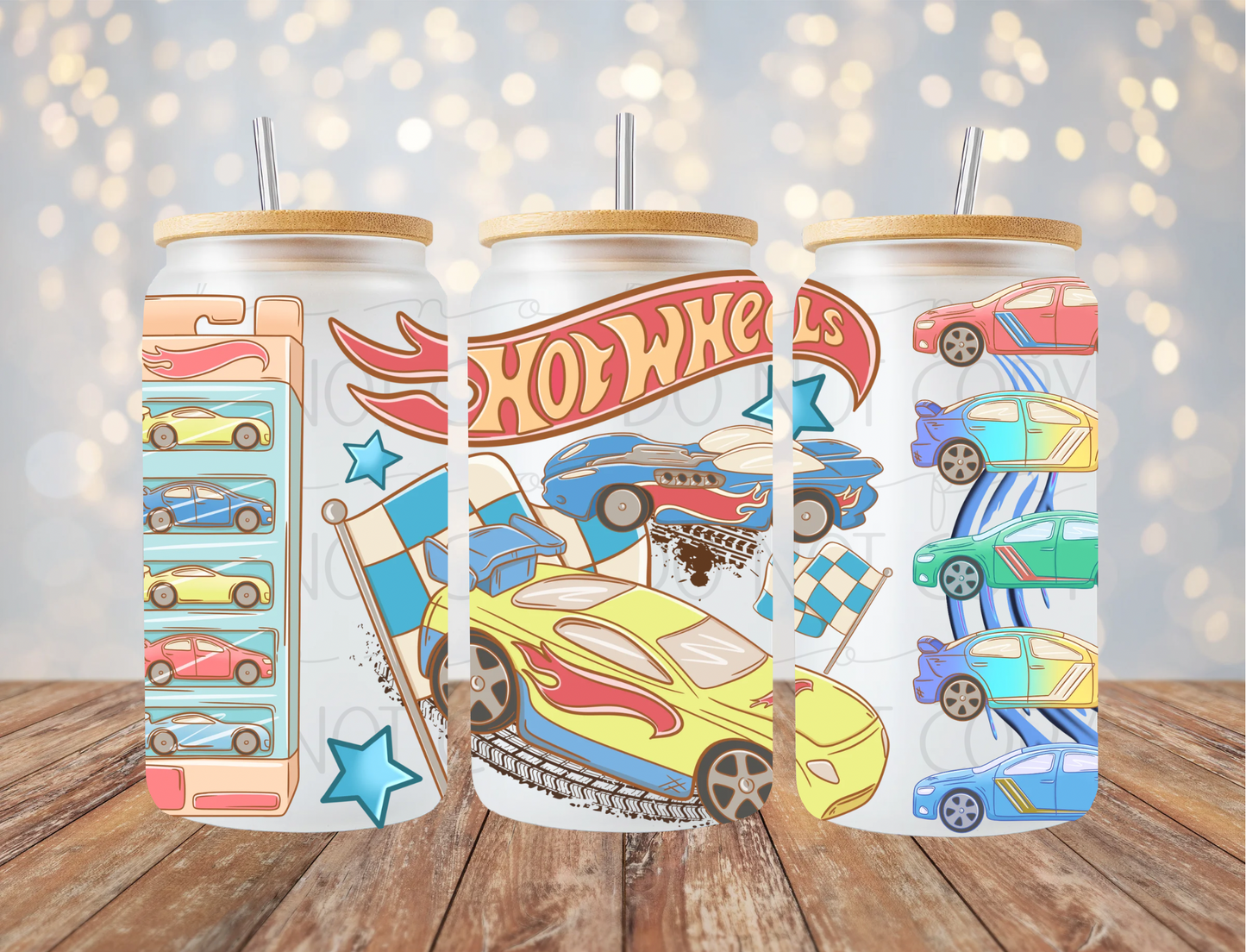 Racing Cars 16 Oz Wrap