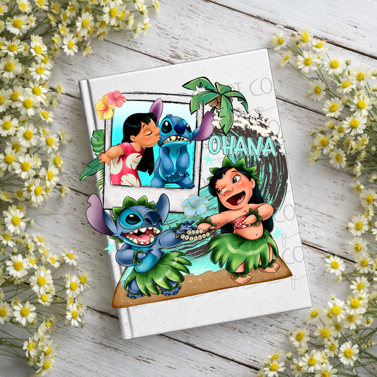 Blue Dog & Girl Notebook Decal