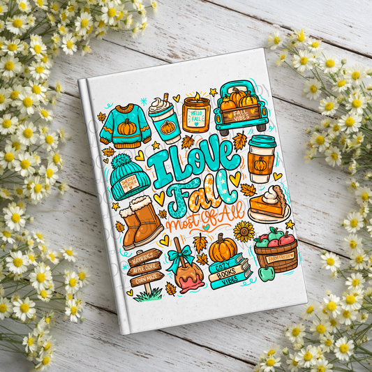I Love Fall Notebook Decal