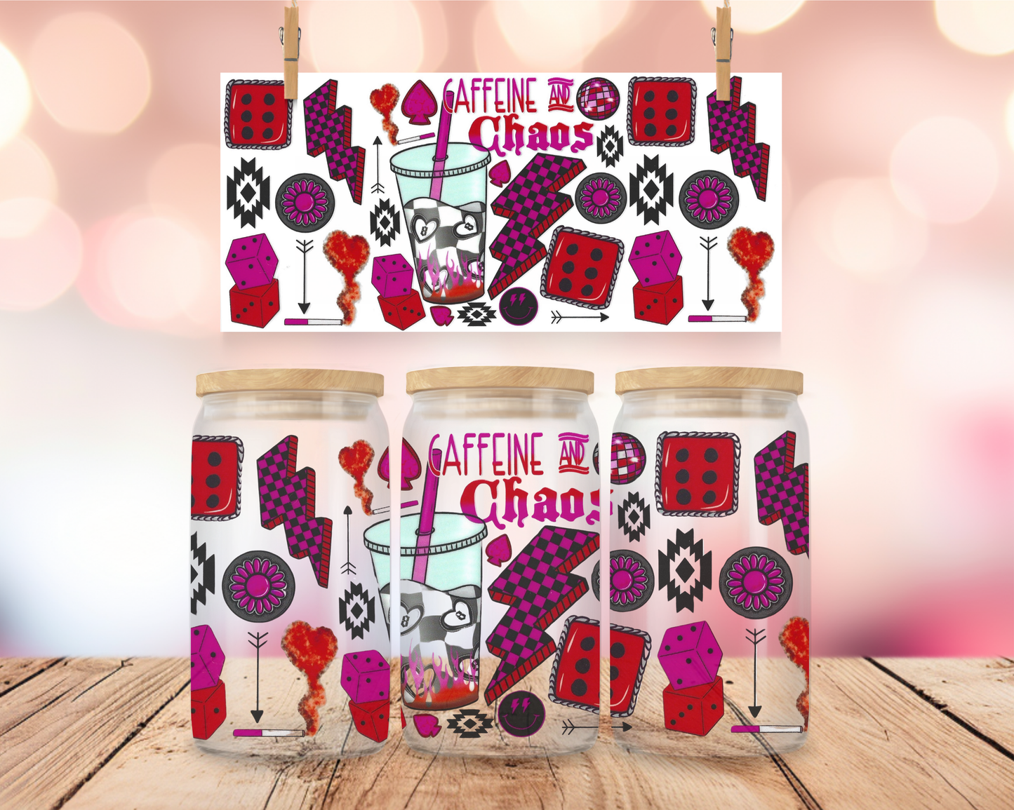 Caffeine & Chaos 16 oz Wrap