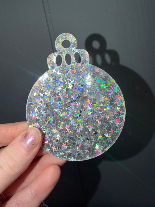 Silver Flakes Ornaments