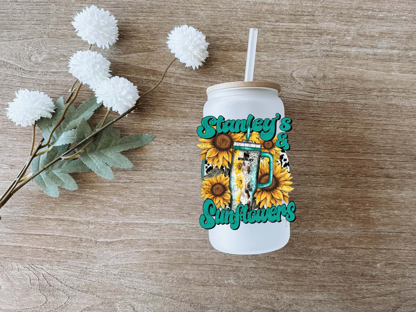 Tumbler & Sunflowers Decal