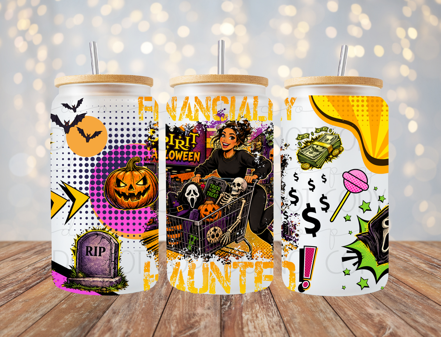Financially Haunted 16 Oz Wrap