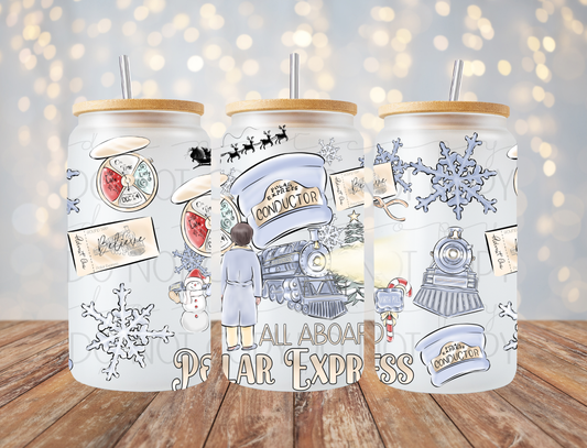 Christmas Train 16 Oz Wrap