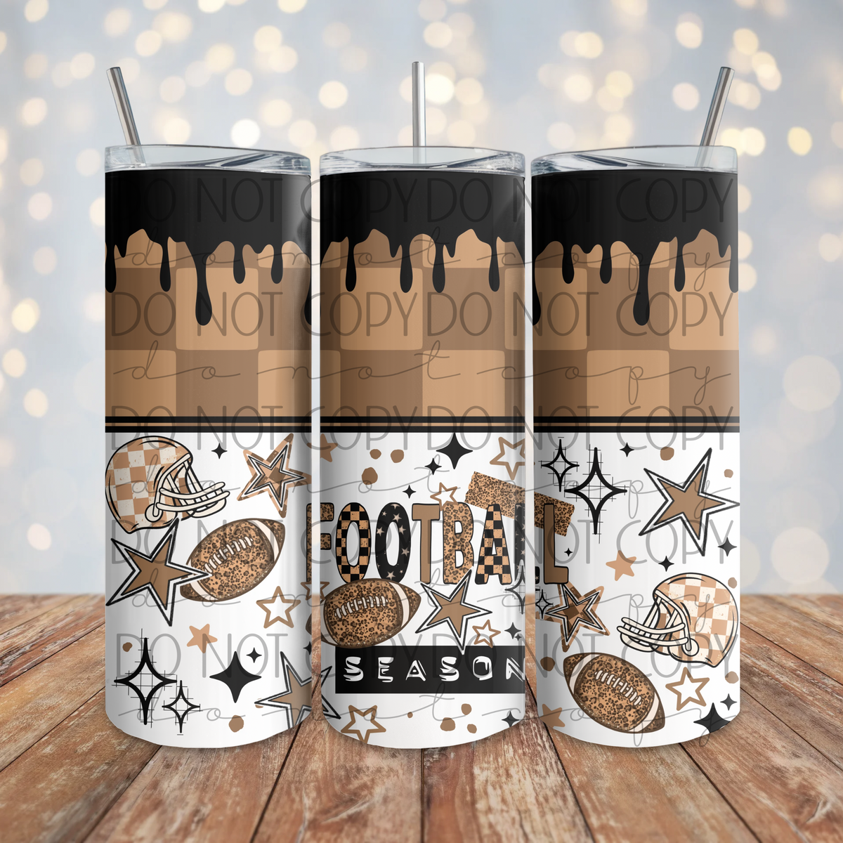 Football Season 20 oz Wrap