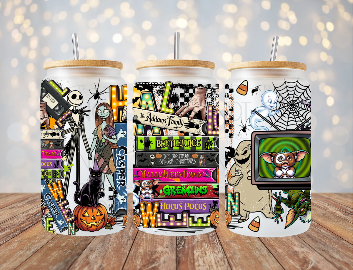 Halloween Movies 16 Oz Wrap