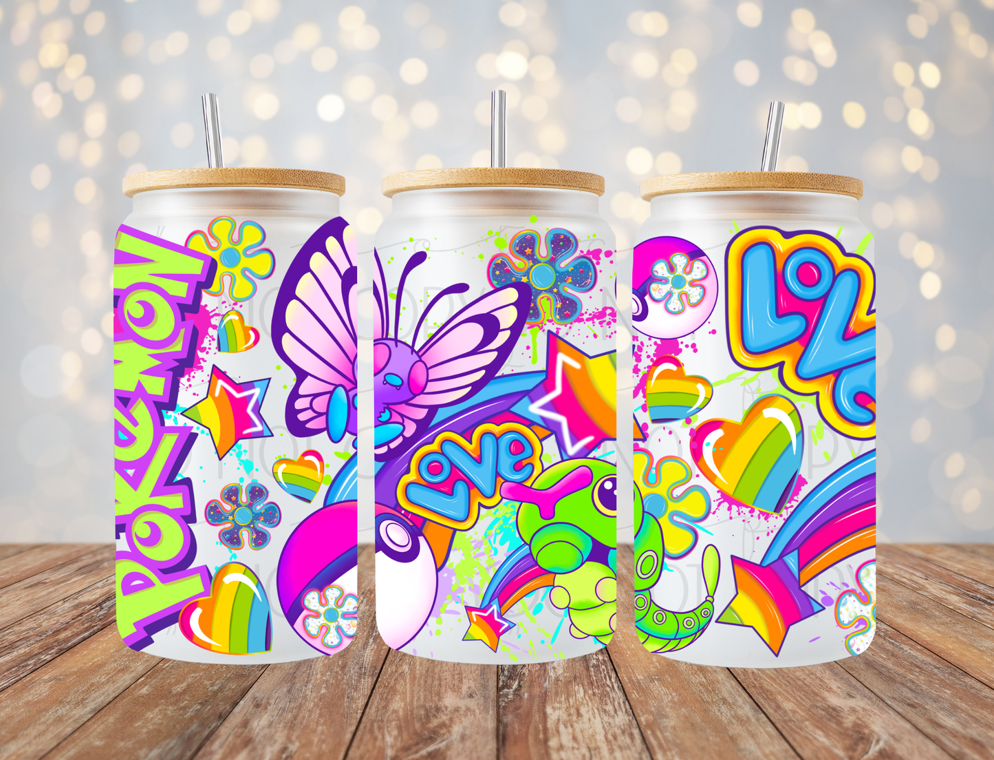 Neon Animal Anime 16 Oz Wrap