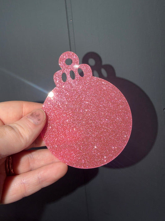 Pink Glitter Ornaments