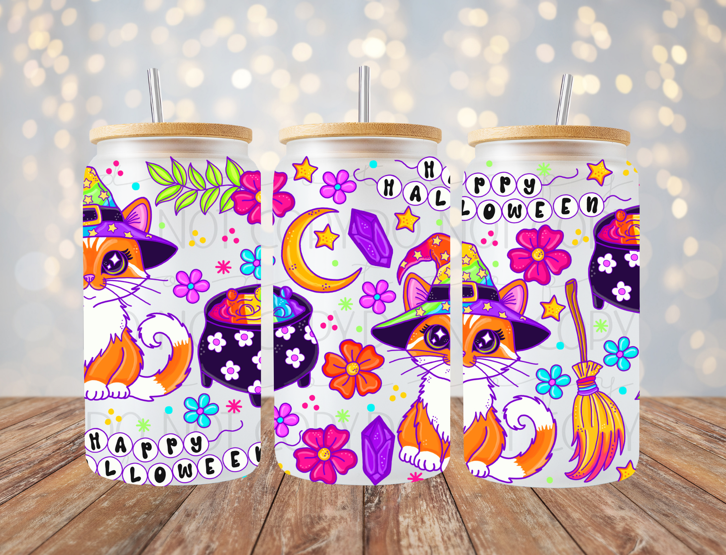 Halloween Cats 16 Oz Wrap