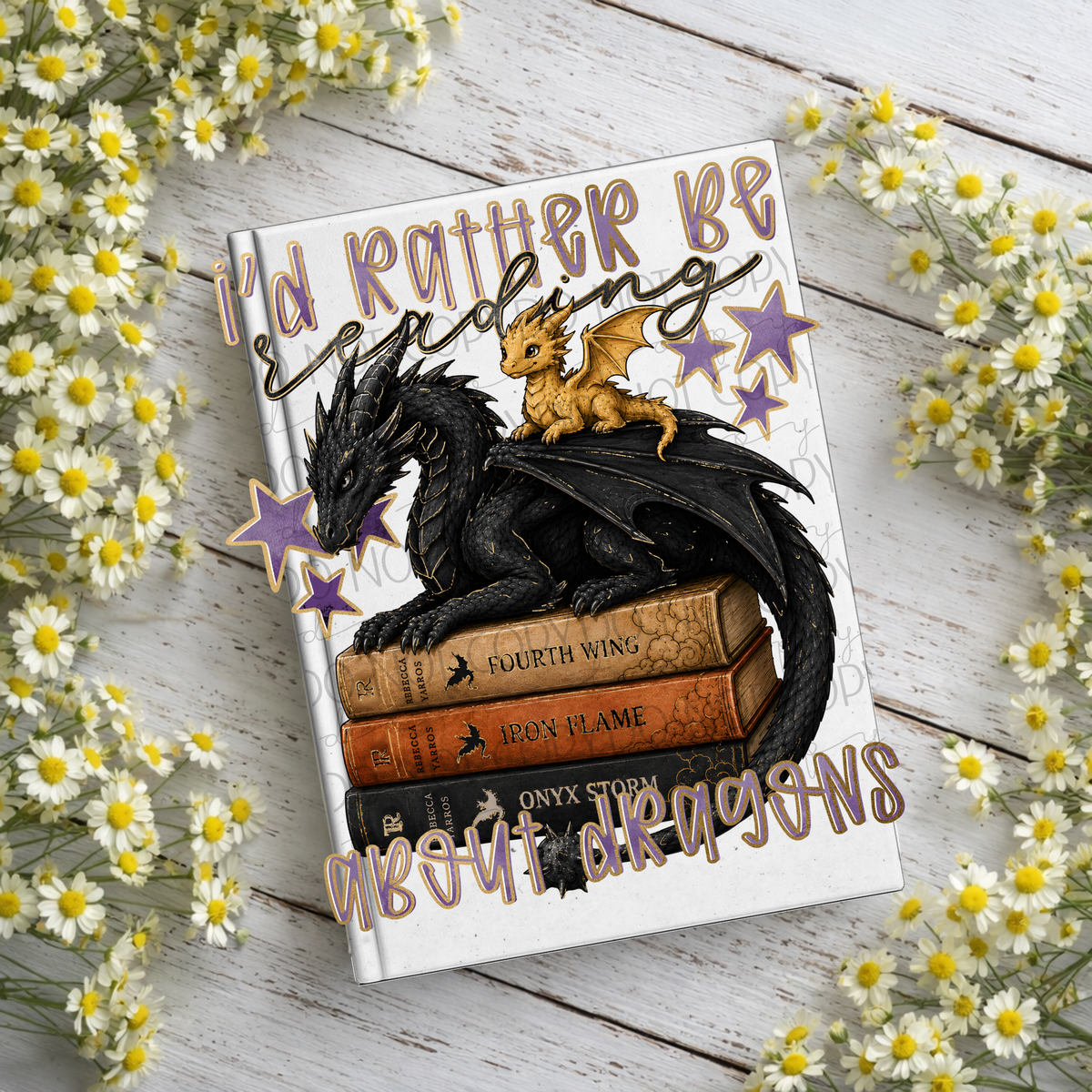 Reading About Dragons Notebook Decal