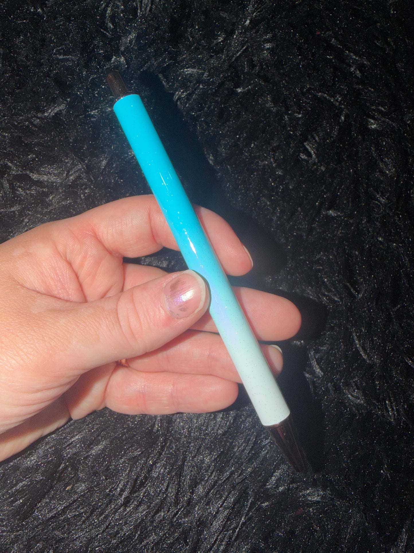 Baby Blue Ombre Glitter Pen