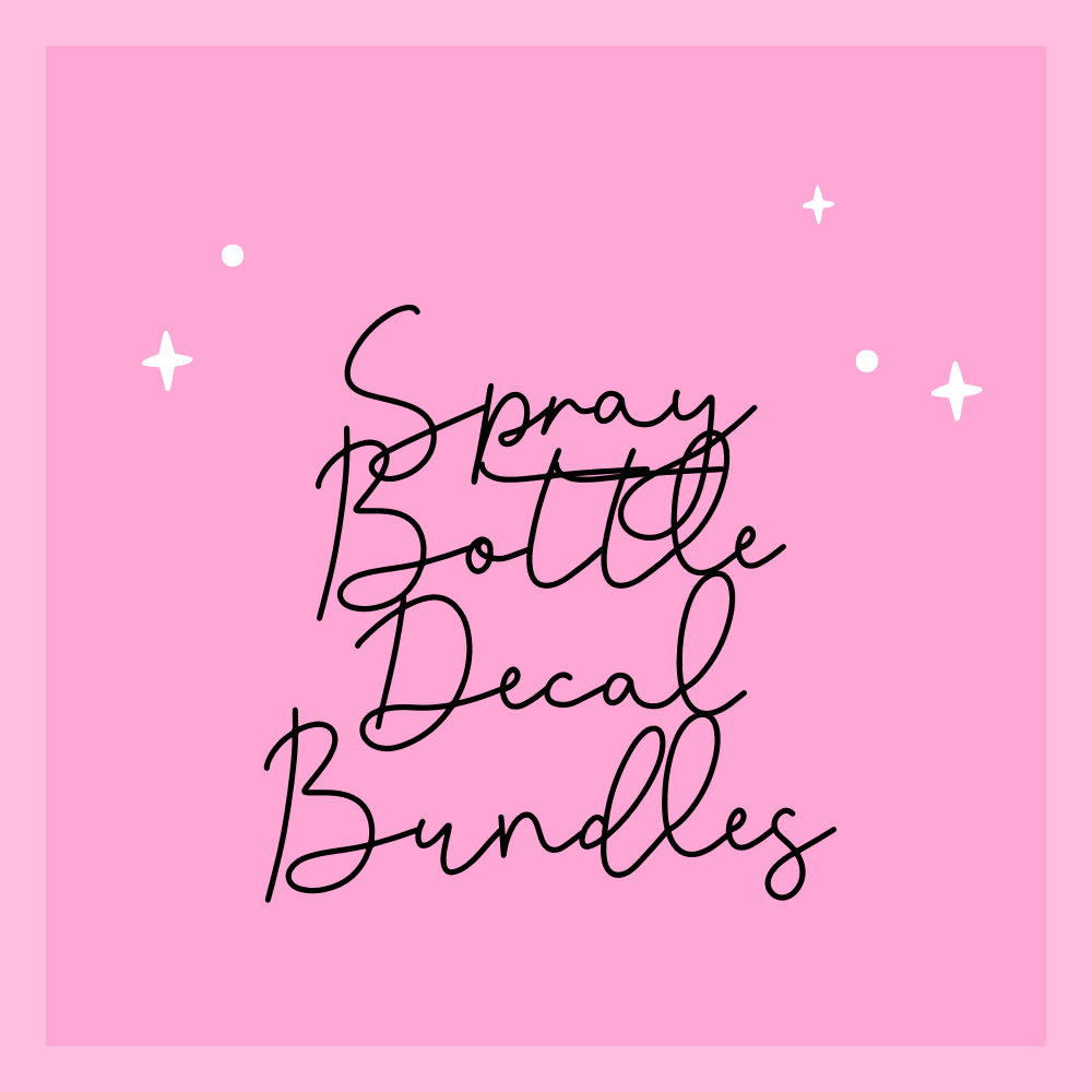 Spray Bottle Decal Bundles