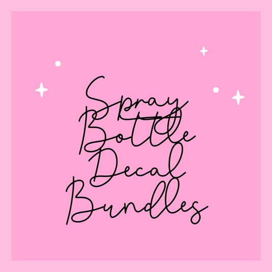 Spray Bottle Decal Bundles