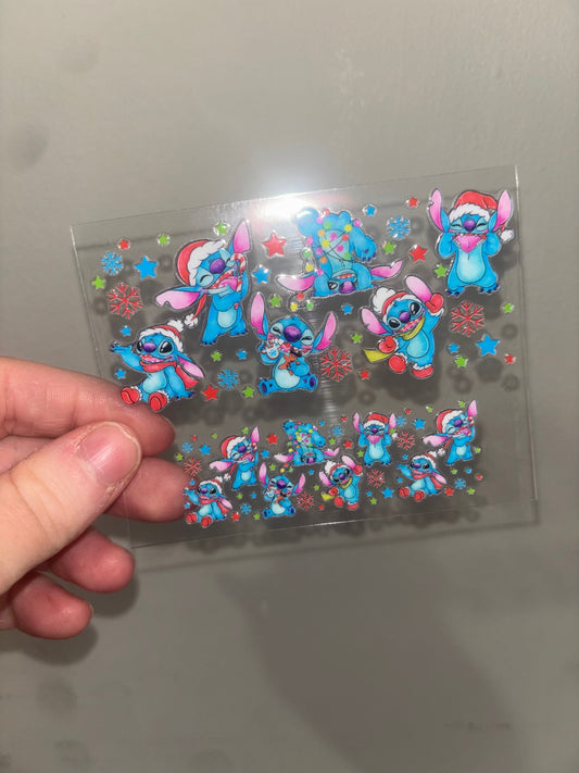 Blue Dog Christmas Mini Wrap