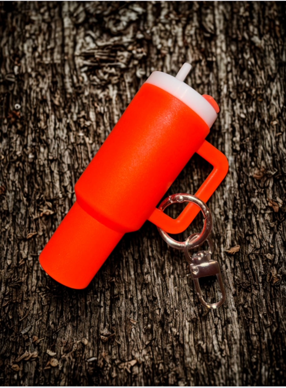 Orange Mini Tumbler Keychain