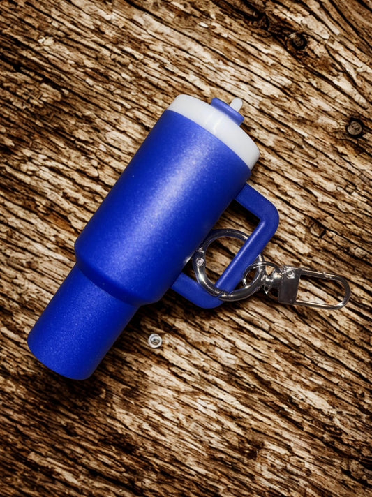Dark Blue Mini Tumbler Keychain