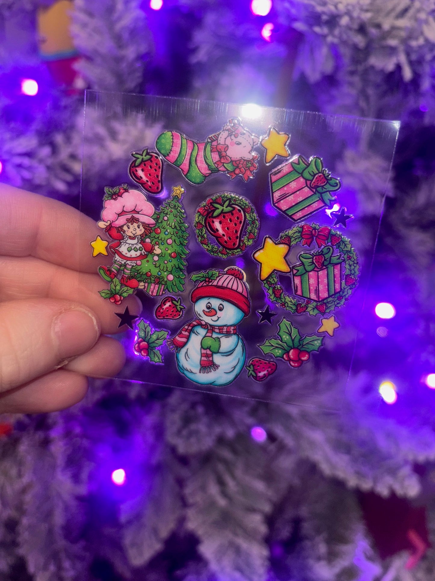 Strawberry Girl Christmas Decal