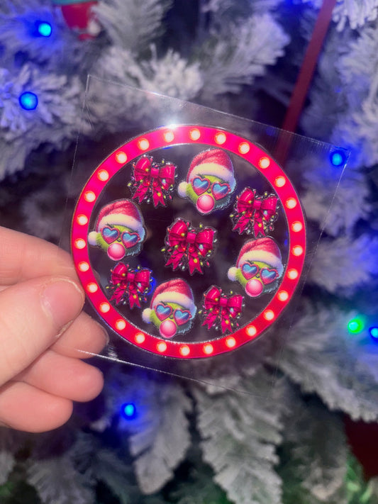Pink Green Guy Christmas Decal
