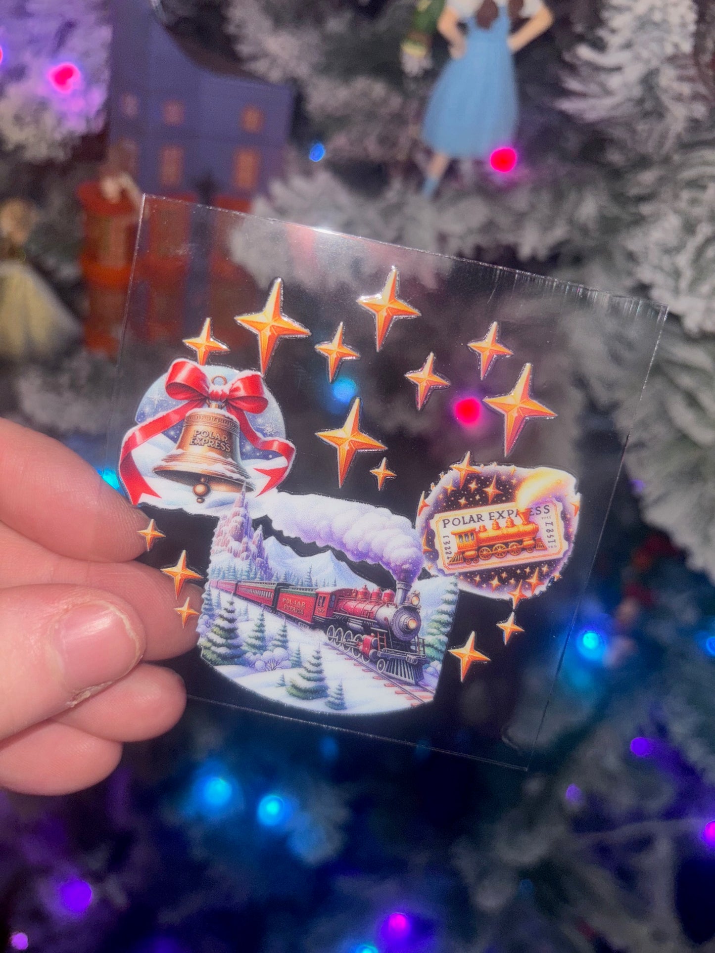 Train Christmas Decal