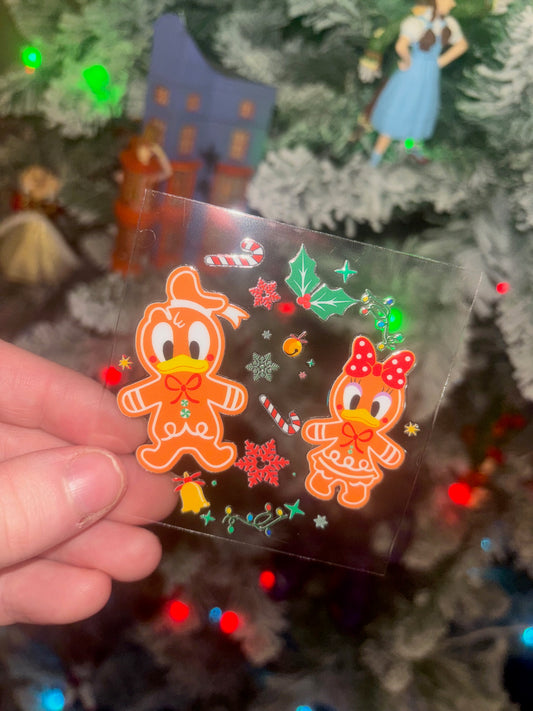 Gingerbread Ducks Christmas Decal